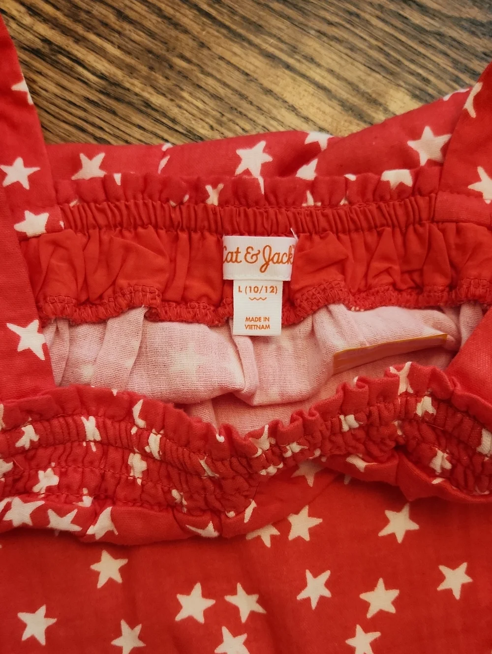Cat & Jack Red Star Tank Top and Shorts Set Size 10/12